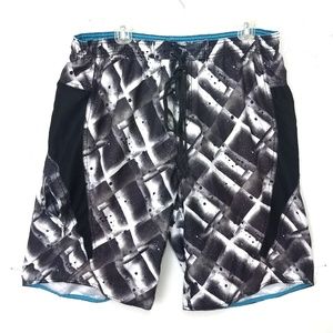Burnside Long Board Shorts Swim Trunks Sz L